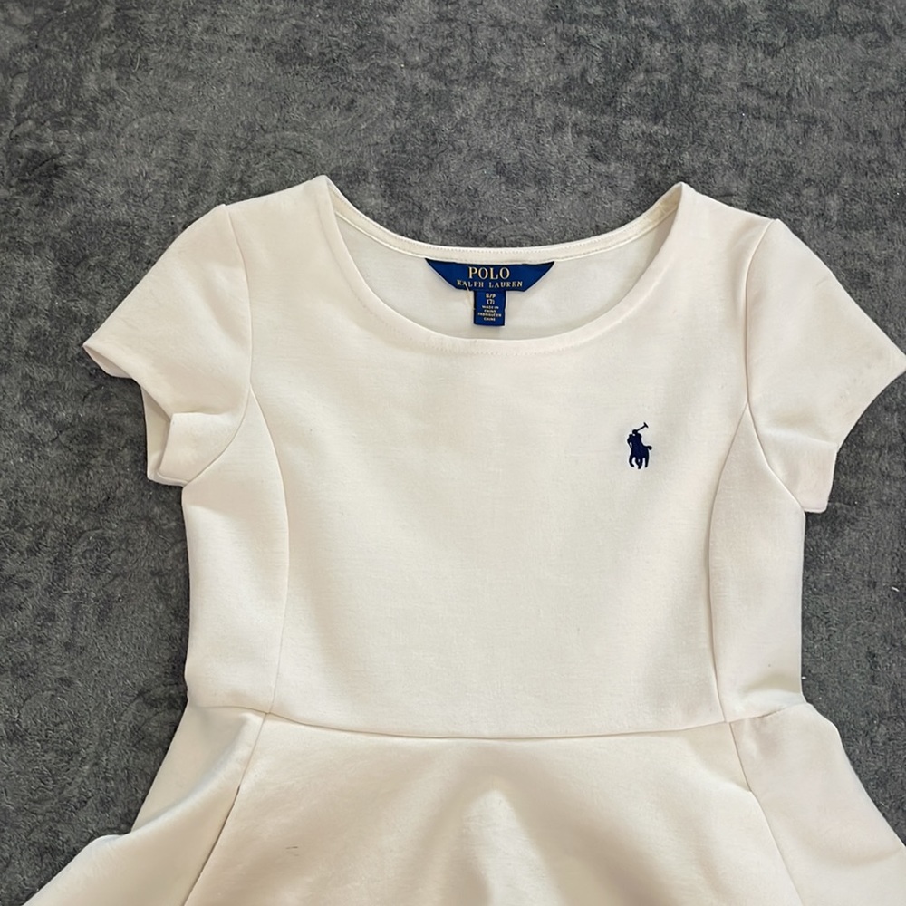 White polo girls dress (gently used) - Picture 3 of 8